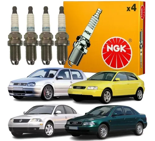 Jogo Vela Ignição Audi A4 18 Turbo 98 2001 Laser Platinum Ngk
