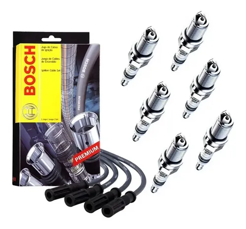 Jogo Vela Ignição Chevrolet Blazer S10 4 3 V6 96 2003 Bosch 0242236563