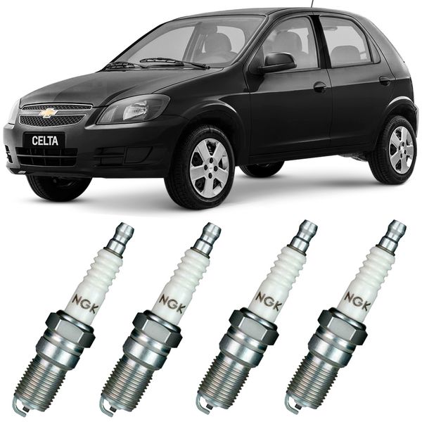 Jogo Vela Ignição Corsa Celta 1 0 8V 2005 2016 Flex Ngk BR8ES