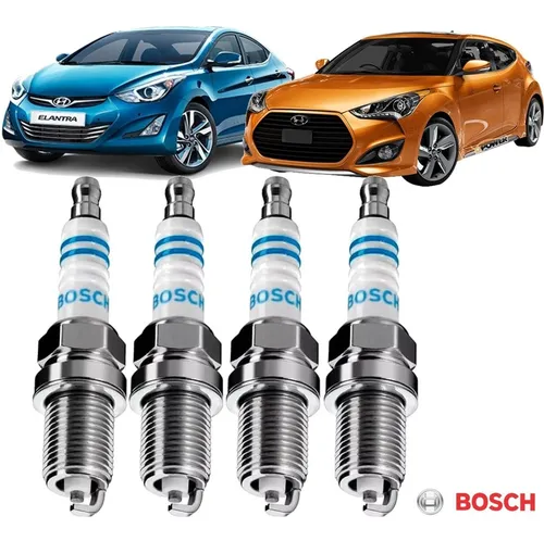 Jogo Vela Ignição Elantra Veloster Kia Soul 2009 2013 Bosch 0242129515