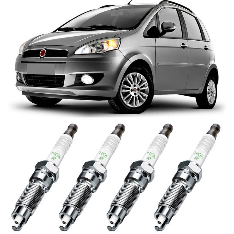 Jogo Vela Ignição Fiat Idea 1 4 8V 2006 2016 Green Ngk NGK Green