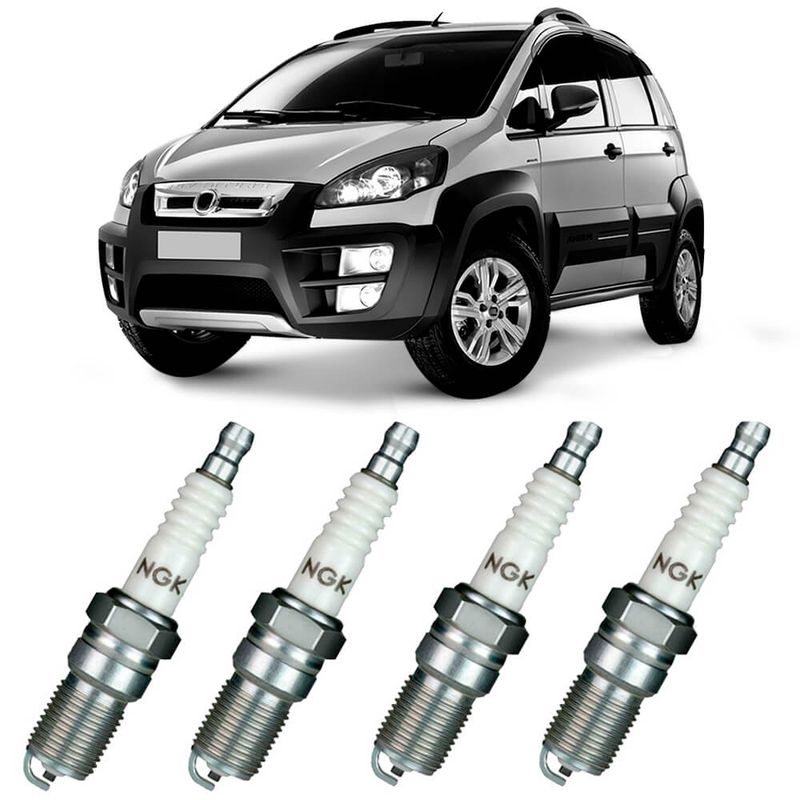 Jogo Vela Ignição Fiat Idea Adventure 1 8 2007 2016 Green Ngk NGK Green