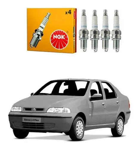 Jogo Vela Ignição Fiat Siena 1 0 2002 2003 Green Ngk NGK Green