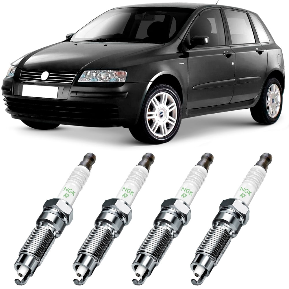 Jogo Vela Ignição Fiat Stilo 1 8 2003 2011 Green Ngk NGK Green