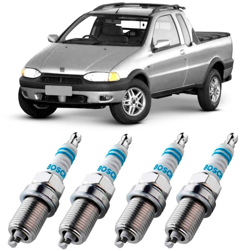 Jogo Vela Ignição Fiat Strada 1 6 8V 99 2000 Bosch