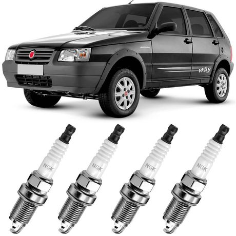 Jogo Vela Ignição Fiat Uno Mille 1 0 2005 2016 Gpower Ngk