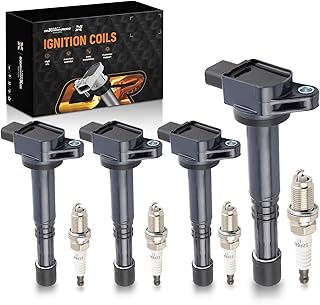 maXpeedingrods Conjunto De 4 Bobinas Ignição E Velas Irídio Uf311 Para Honda Element Accord Cr-V Civic 2.4L 2.0L L4, Acura Rsx Csx L4 2002-2011, Kit Substitui O Uf-311