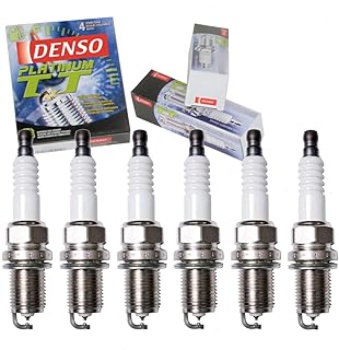 6 velas de ignição DENSO Platinum TT compatíveis com Hyundai Santa Fe 2.7L 3.3L 3.5L V6 2001-2009