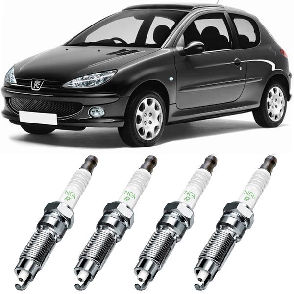 Jogo Vela Ignição Peugeot 206 1 4 2005 2010 Green Ngk NGK Green