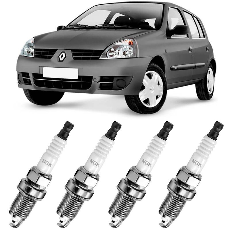 Jogo Vela Ignição Renault Clio 1 6 16V 2004 2009 Gpower Ngk