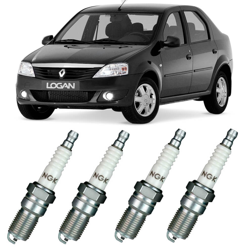 Jogo Vela Ignição Renault Logan 1 6 2008 2018 Gpower Ngk