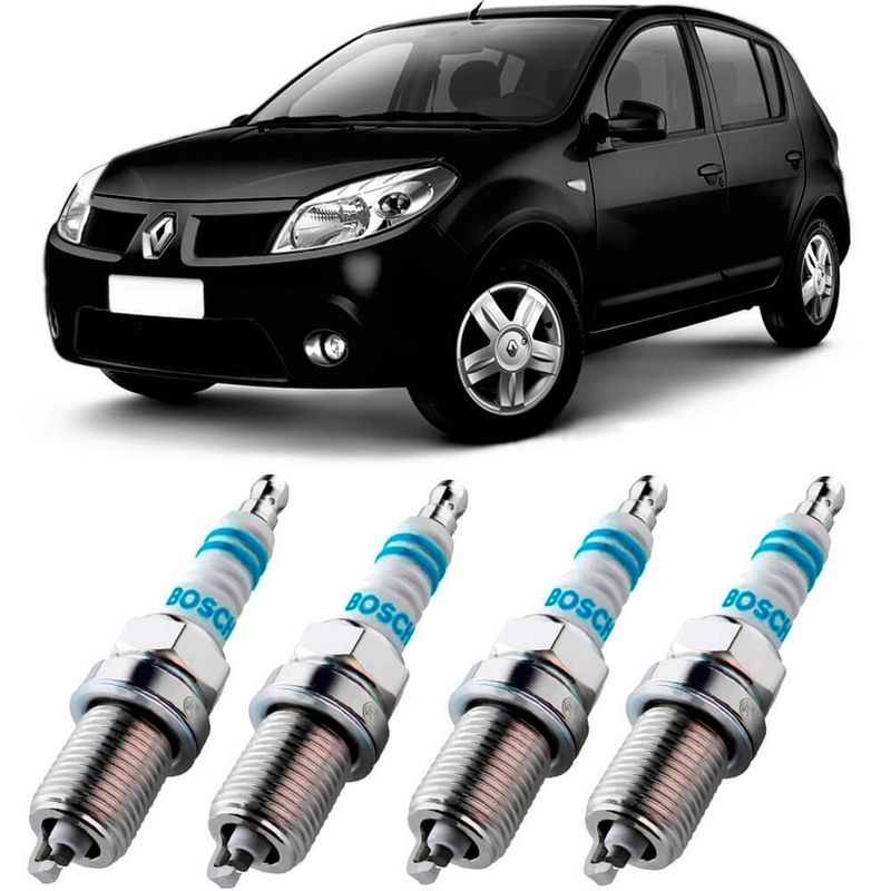 Jogo Vela Ignição Renault Sandero 1 6 2008 2012 F000KE0P07 Bosch