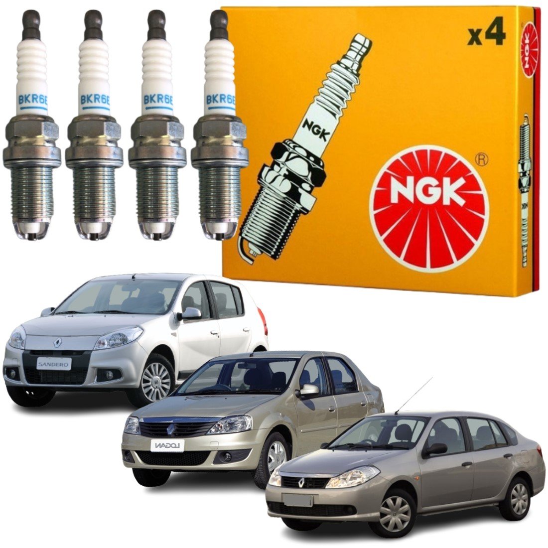 Jogo Vela Ignição Renault Sandero 1 6 2008 2017 Ngk