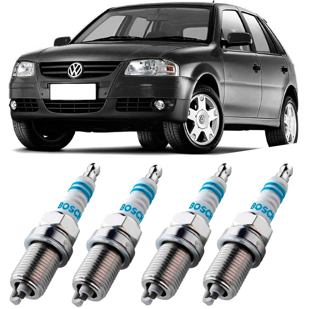 Jogo Vela Ignição VW Gol G4 1 0 8V 2005 2008 Bosch
