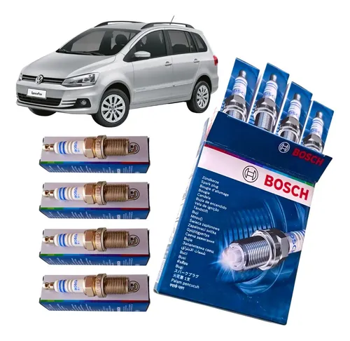 Jogo Vela Ignição VW Spacefox 1 6 8V 2008 2014 F000KE0P30 Bosch