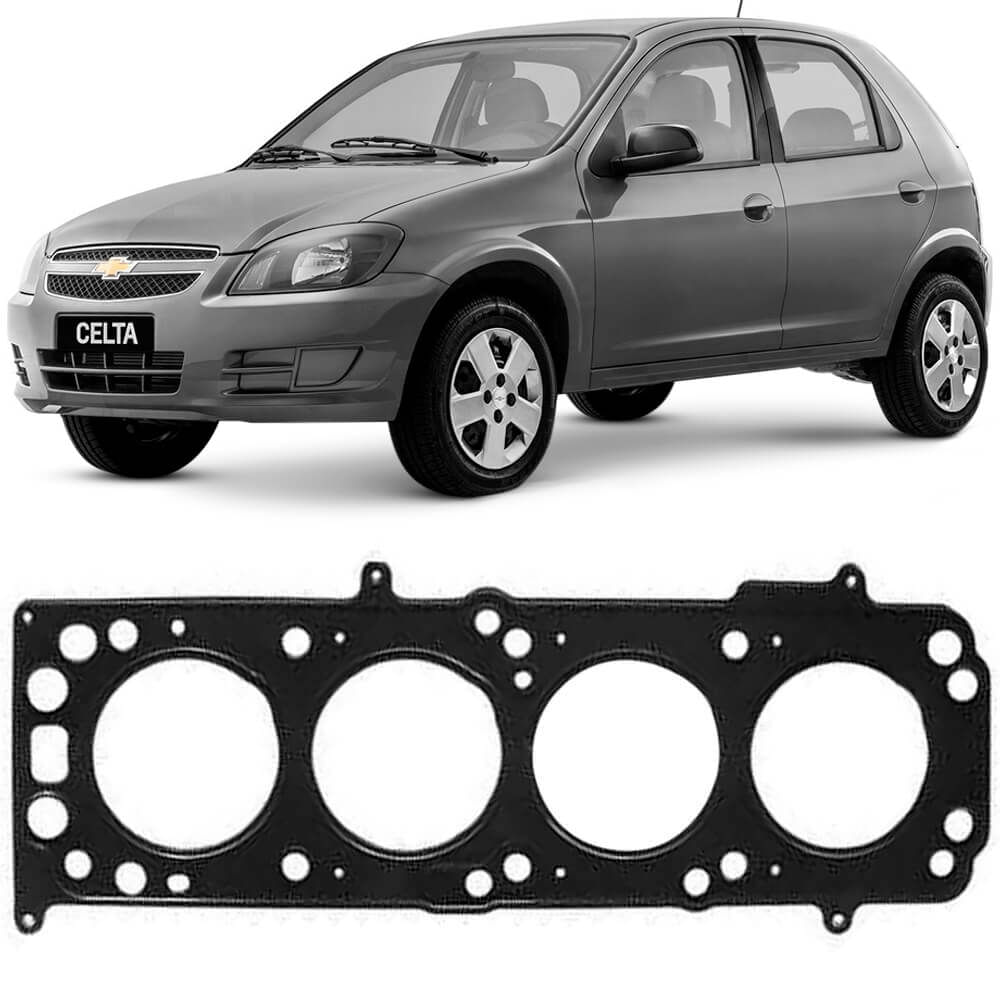 Junta Cabeçote Chevrolet Celta 1 0 8V 2001 2016 Fibra