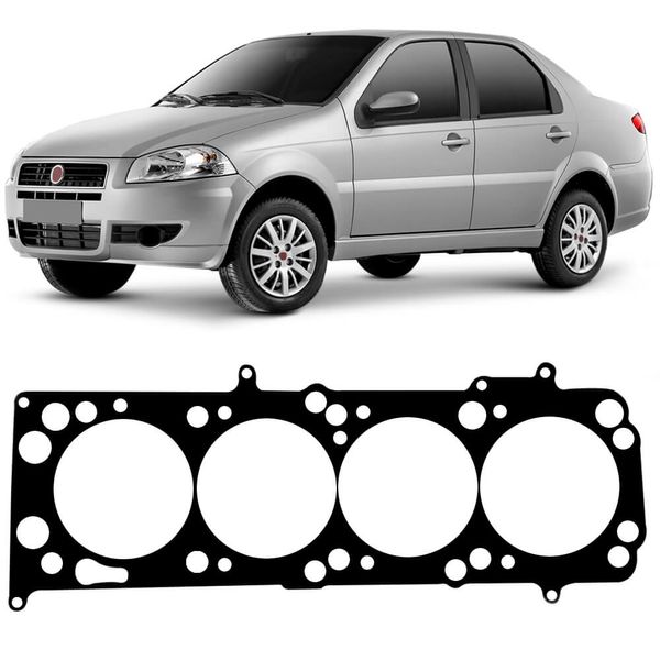 Junta Cabeçote Fiat Siena 1 8 2003 2010 Fibra Sabó