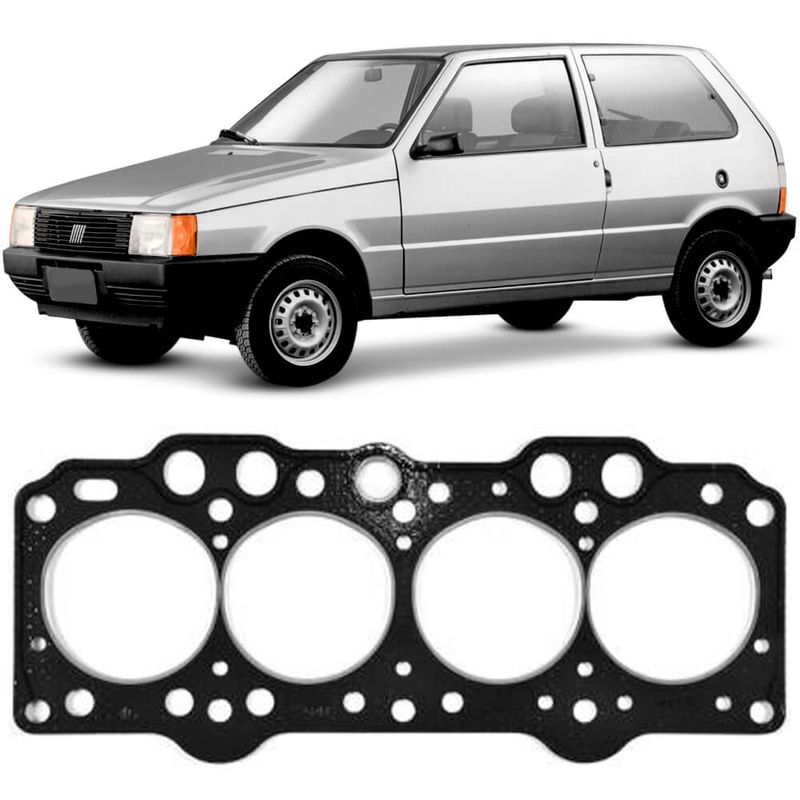 Junta Cabeçote Fiat Uno 1 0 1 3 84 91 Fibra Sabó