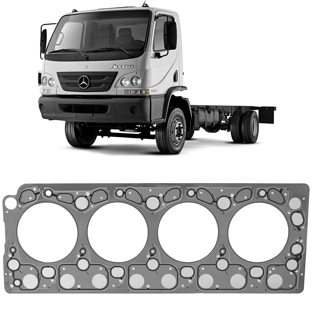 Junta Cabeçote Mercedes-Benz Accelo Atego Atron OM924 4 8 2012 2022 Elring 353512
