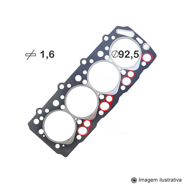 Junta Cabeçote Mitsubishi L200 L300 Pajero Hpe Hyundai Hr 4D55 4D56 2 5 8V Bastos