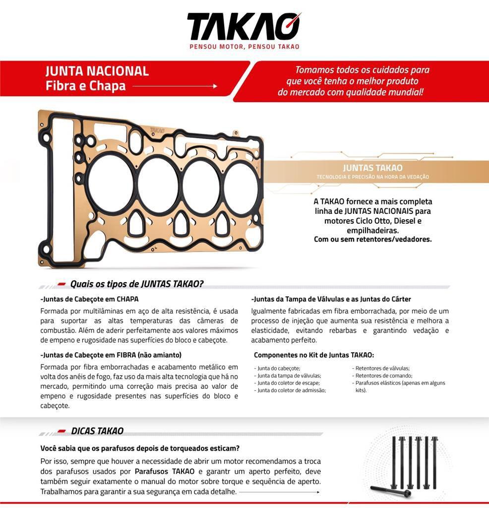 Junta Cabeçote Superior Dianteiro Ford Courier 2000 2015 Takao