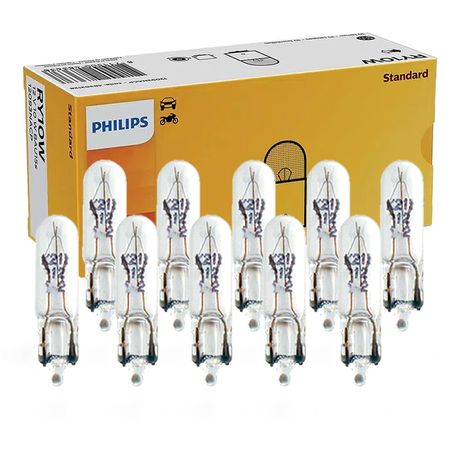 Kit 10 Lâmpada Haloway W1 2W W2X4 6D Esmagada W12W 12V Hal W2X4, W12W