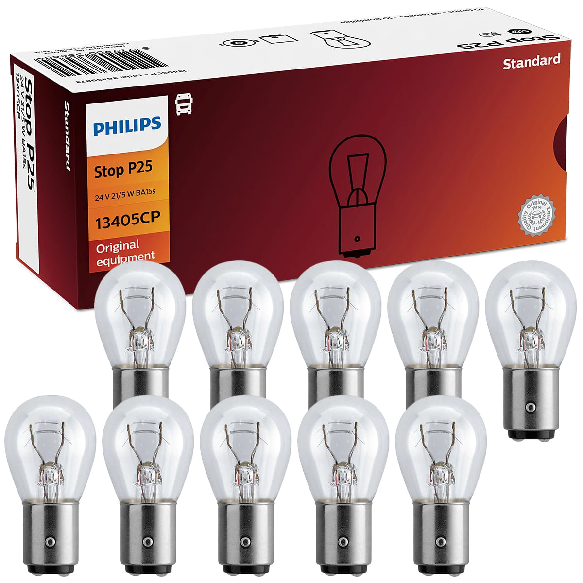 Kit 10 Lâmpada Philips Standard 1176 24V 21 5W