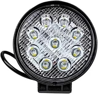 Kit 4 Farol Auxiliar Universal 12 24V 27W 9 LEDS Redondo Tiger Auto TG0802030