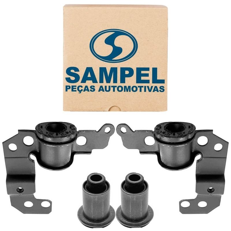 Kit Bucha Bandeja Balança Fiat Palio Fire 2001 2005 Sampel