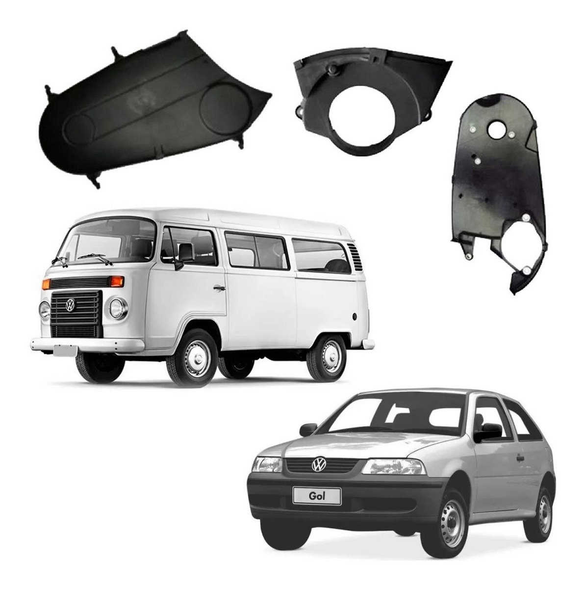Kit Capa Correia Dentada Gol G3 2 0 8V 99 2003 Newparts NPCC6078