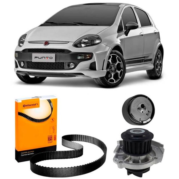 Kit Correia Dentada Punto 1 4 8V 2009 2017 Bomba Água