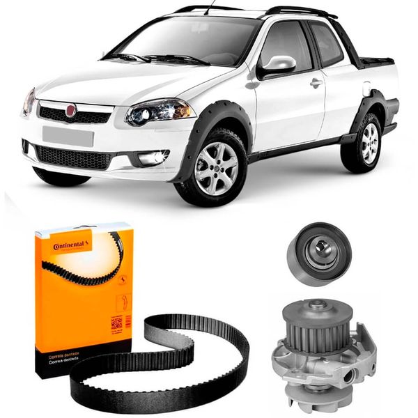 Kit Correia Dentada Strada 1 4 8V 2009 2018 Bomba Água