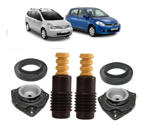 Kit Coxim Coifa Batente Amortecedor Dianteiro Motorista Tiida 2007 2013