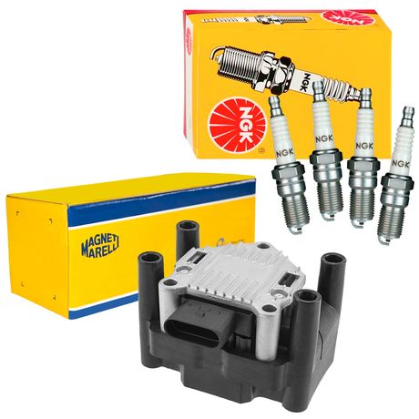Kit Ignição Vela Bobina Gol G4 G5 G6 G7 2005 2021 Ngk Magnetti Marelli Magneti Marelli
