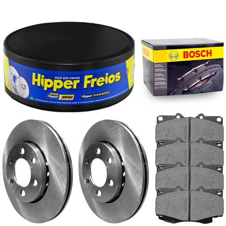 Kit Pastilha Ceramica Disco Hilux SW4 2006 2015 Dianteiro Ventilado TRW Bosch