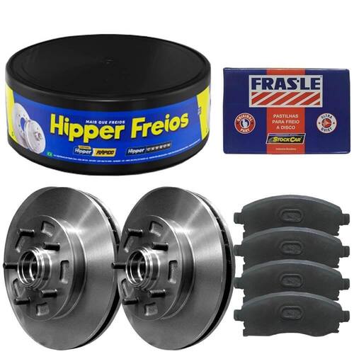 Kit Pastilha Disco Blazer 97 2004 Dianteiro Ventilado Cubo Delphi Frasle Fras-le