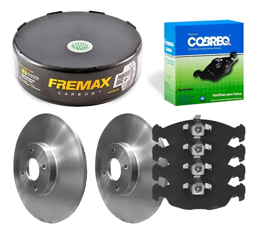 Kit Pastilha Disco Dianteiro Solido Celta 1 0 8V 2009 2014 Cobreq Fremax