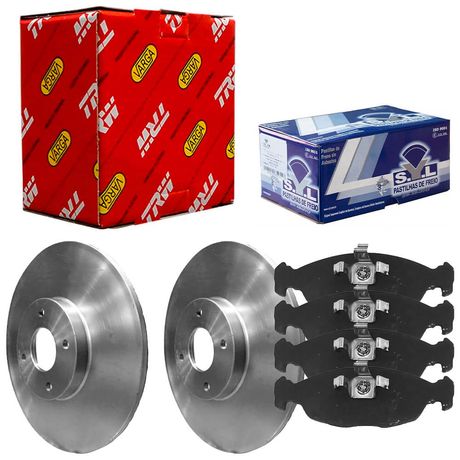 Kit Pastilha Disco Dianteiro Solido Celta 1 0 8V 2009 2014 Syl TRW