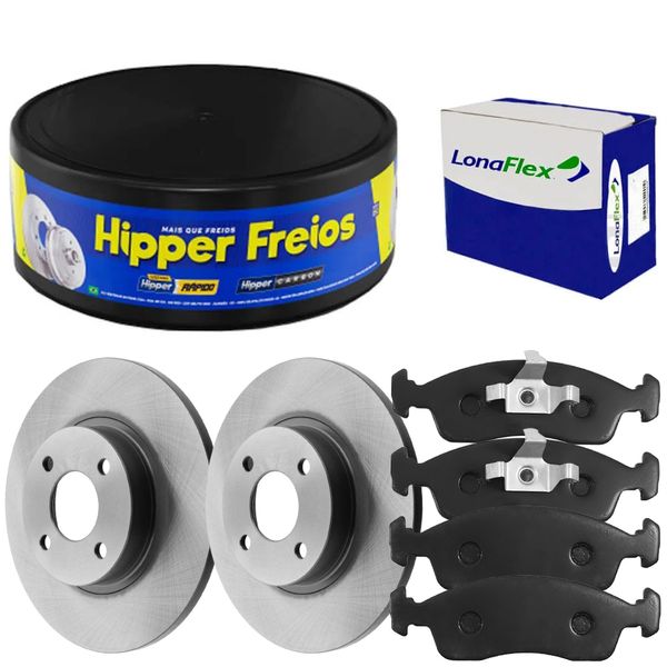 Kit Pastilha Disco Dianteiro Solido Fiat Argo 1 0 2017 2023 Hipper Freios Lonaflex