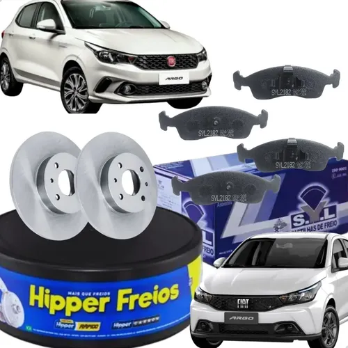 Kit Pastilha Disco Dianteiro Solido Fiat Argo 1 0 6V 2017 2023 Fremax Syl