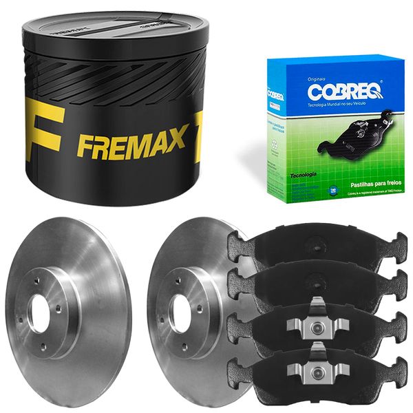 Kit Pastilha Disco Dianteiro Solido Fiat Mobi 1 0 2016 2023 Fremax Cobreq
