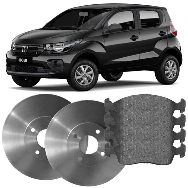 Kit Pastilha Disco Dianteiro Solido Fiat Mobi 1 0 2016 2023 TRW Fras Le