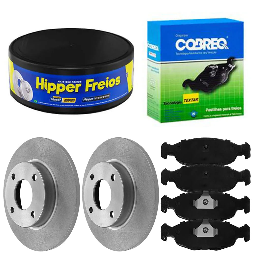 Kit Pastilha Disco Dianteiro Solido Gm Corsa 1 0 1 4 94 2005 Cobreq Hipper Freios