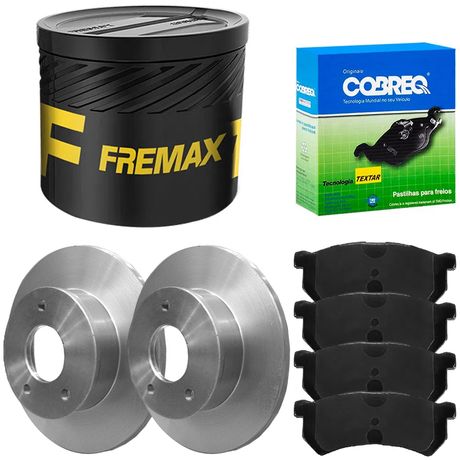 Kit Pastilha Disco Dianteiro Solido Kwid 1 0 12V 2017 2023 Fremax Cobreq
