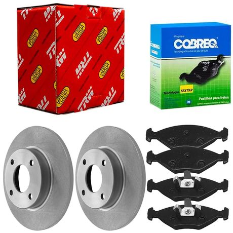 Kit Pastilha Disco Dianteiro Solido VW Gol G5 2009 2012 Cobreq Hipper Freios