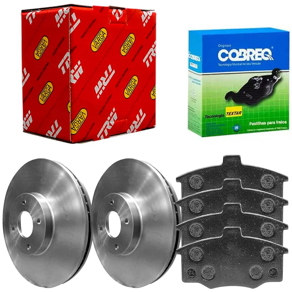 Kit Pastilha Disco Dianteiro Ventilado Chevrolet Monza 1 6 1 8 82 96 Cobreq TRW