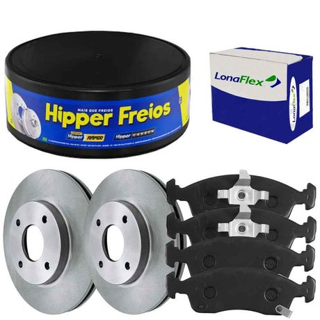 Kit Pastilha Disco Dianteiro Ventilado Cobalt 1 8 8V ABS 2017 2020 Fremax Lonaflex