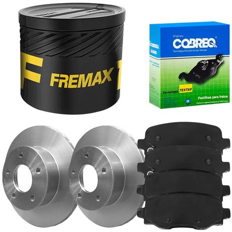 Kit Pastilha Disco Dianteiro Ventilado Compass 2 0 2018 2021 Fremax Cobreq