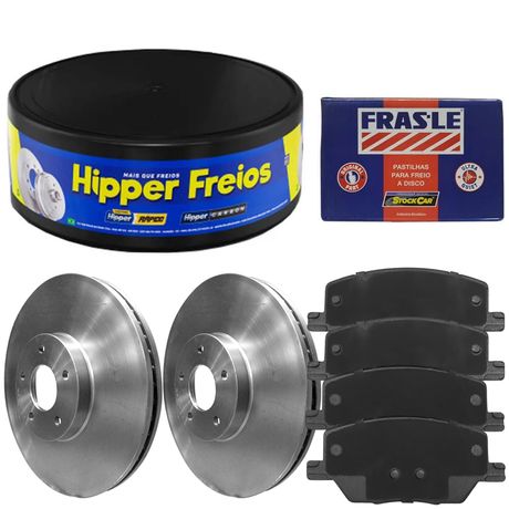 Kit Pastilha Disco Dianteiro Ventilado Compass 2 0 2018 2021 Hipper Freios Cobreq