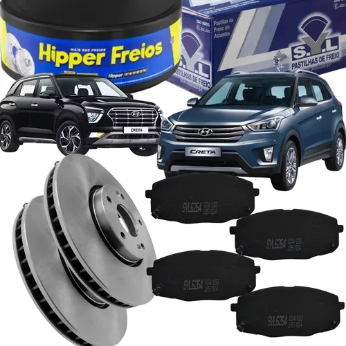 Kit Pastilha Disco Dianteiro Ventilado Creta 1 6 2 0 2017 2021 Syl Fremax